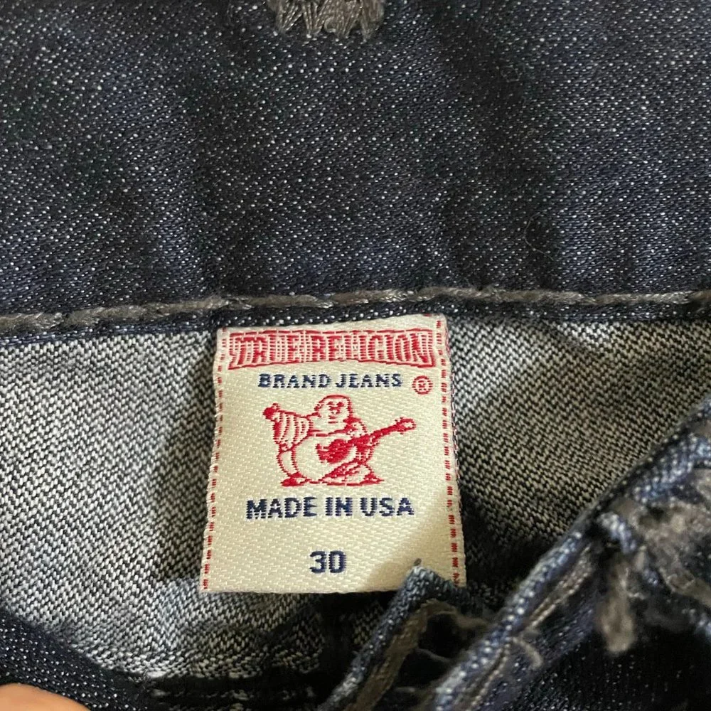 True Religion Late 2000s Dark Double Stitches Super Billy T Jeans - Picture 11 of 11